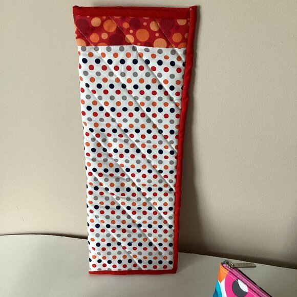 1 Clinique Kapitza Makeup Cosmetic Travel Bag Headband W Bow Curling Iron Holder - Picture 7 of 10